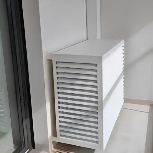 Plombier 78- 91 -92 -94 - installation cache climatisation pour unité exterieure (split) ATLANTIC THERMOR