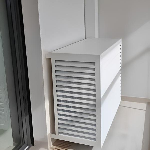 Plombier 78- 91 -92 -94 - installation cache climatisation pour unité exterieure (split) ATLANTIC THERMOR